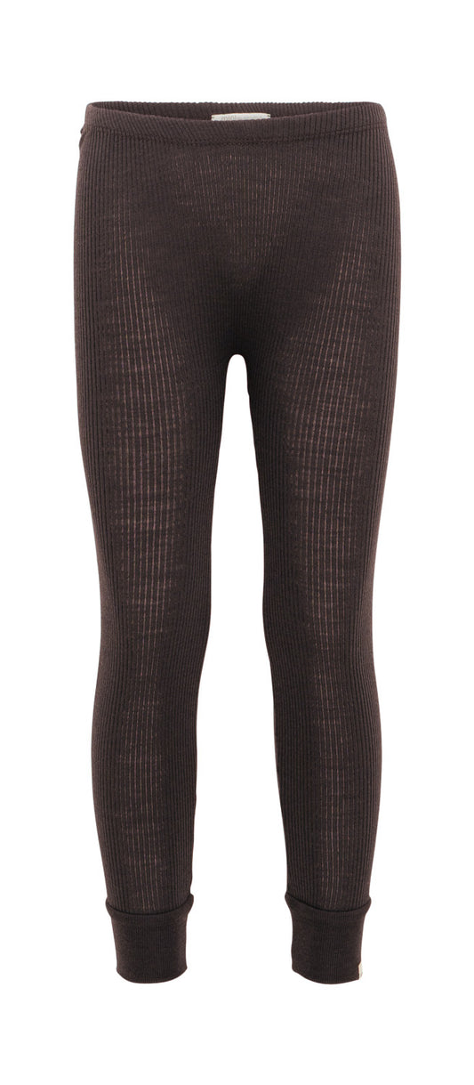 Minimalisma - Active Babyleggings in Dark Chocolate aus 100 % Merinowolle