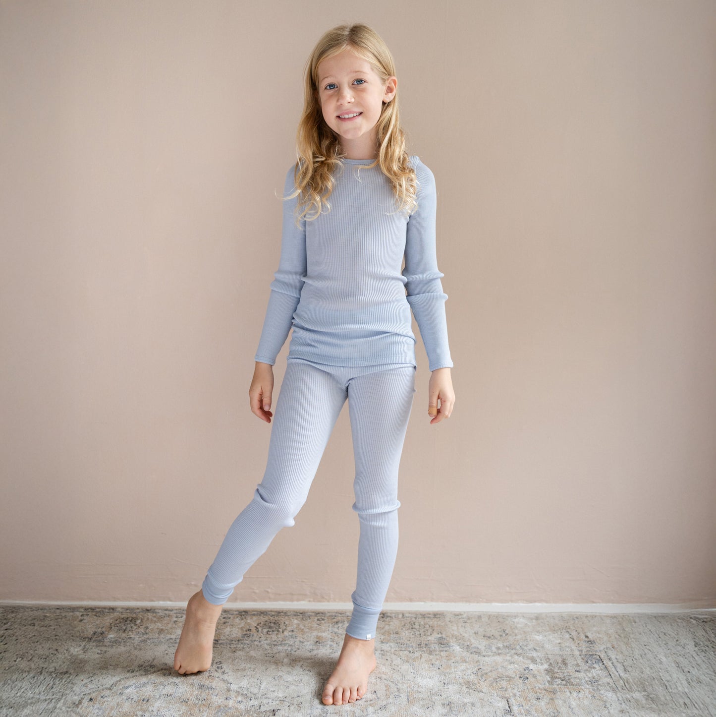 Minimalisma - Active Babyleggings in Frost Blue aus 100 % Merinowolle