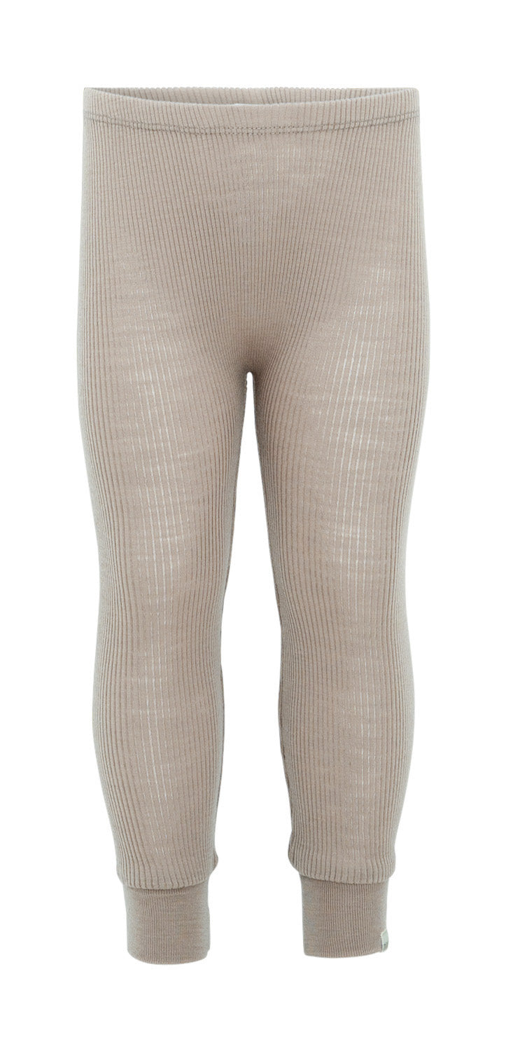 Minimalisma - Active Babyleggings in Camel Melange  aus 100 % Merinowolle
