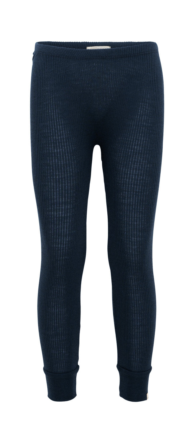 Minimalisma - Active Babyleggings in Night Blue aus 100 % Merinowolle
