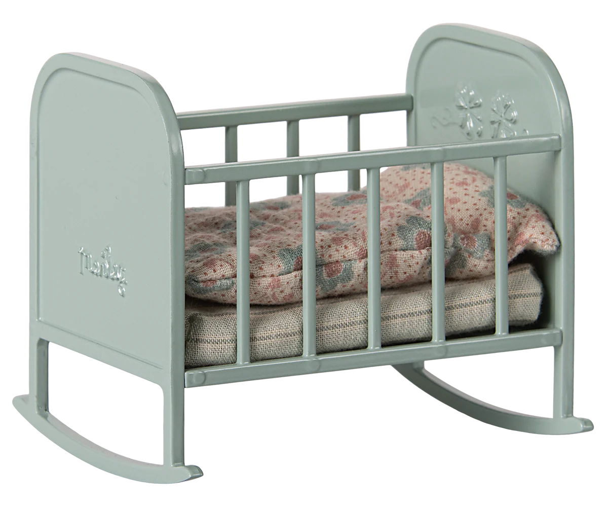 Maileg - Babywiege in Blauminze