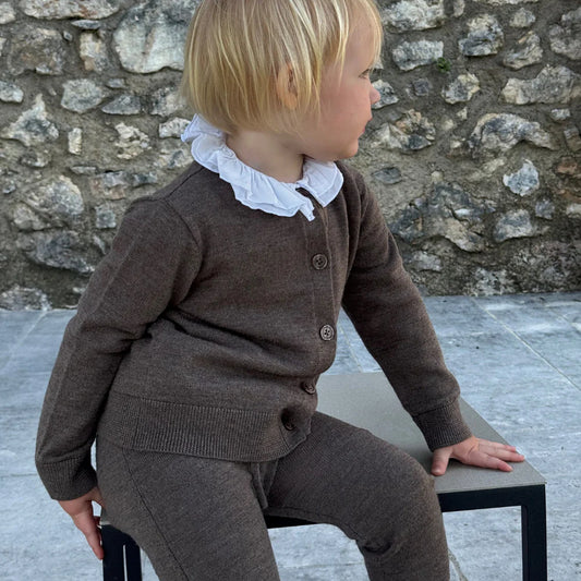 Lille Toni -Leggings 100 % Merinowolle Jule in Toffee
