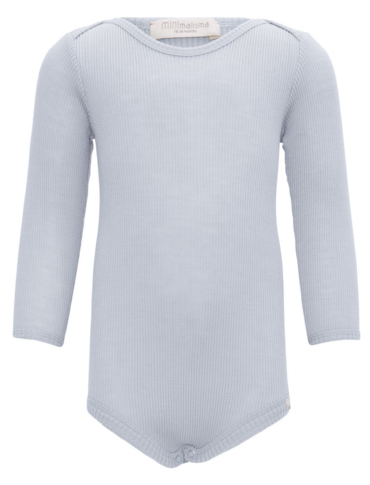 Minimalisma - Alaska Baby Langarm Body in Frost Blue aus 100 % Merinowolle (Kopie)