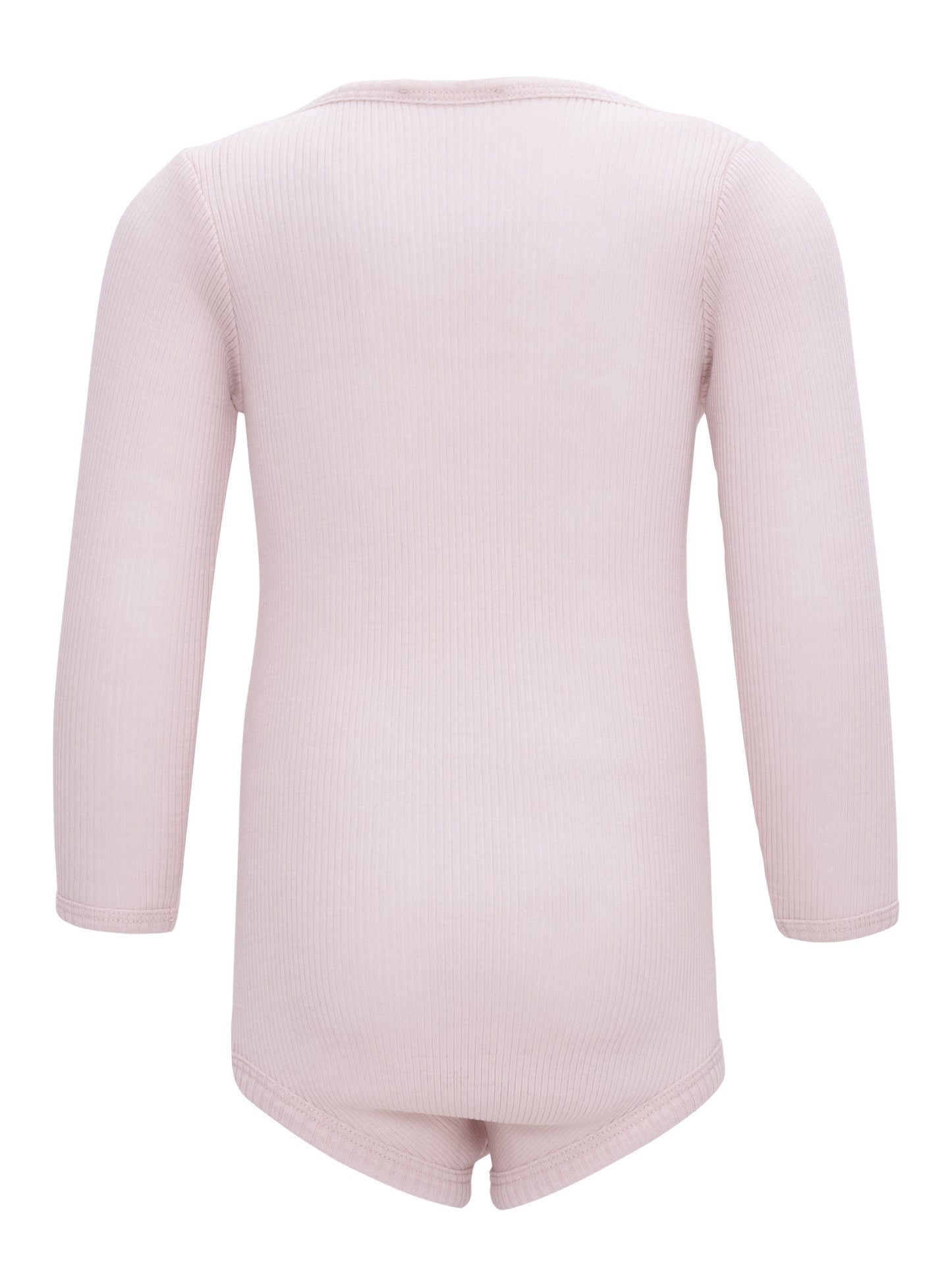 Minimalisma - Alaska Baby Langarm Body in Rose aus 100 % Merinowolle