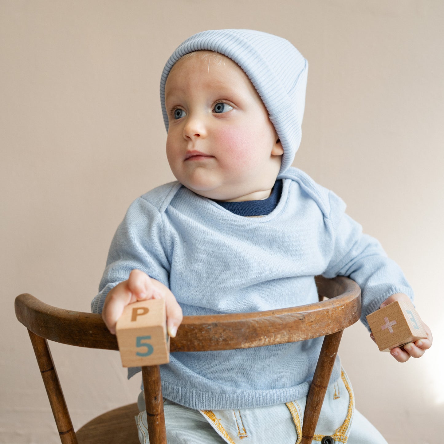 Minimalisma - Andersen Kinder Mütze  mitwachsend in Frost Blue