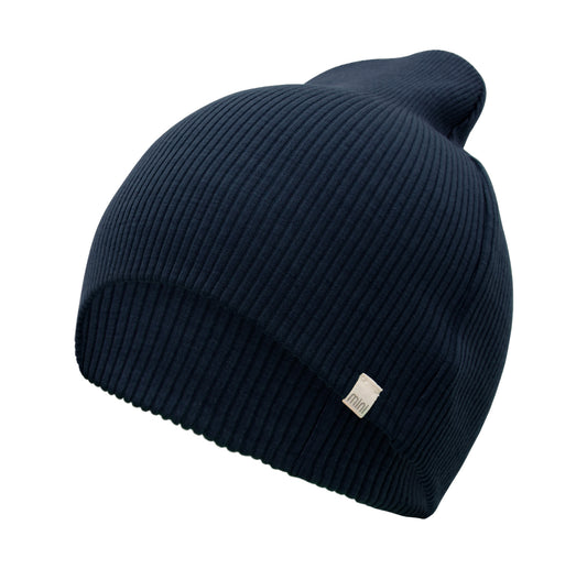Minimalisma - Andersen Kinder Mütze mitwachsend in Night Blue  aus 100 % Merinowolle (Kopie)