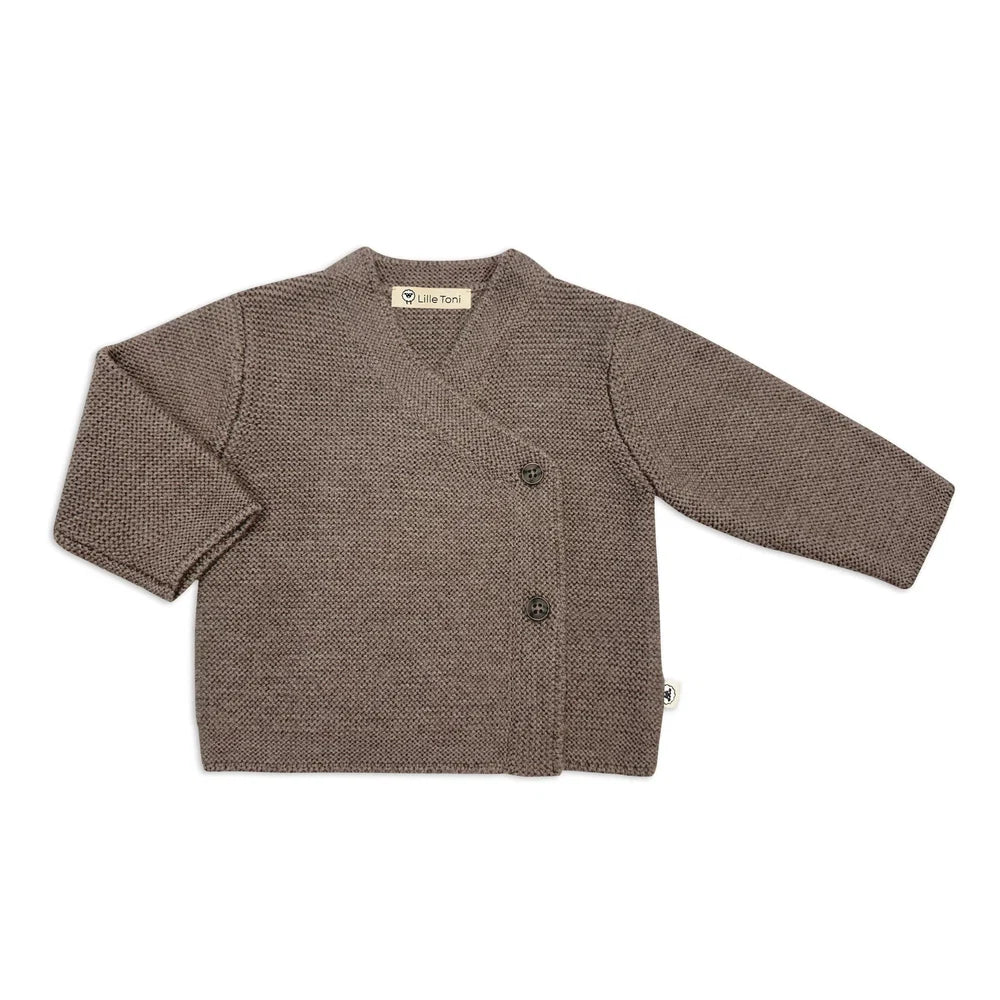Lille Toni - Pullover Hedi in Toffee aus 100% Merinowolle 0-6 Monate