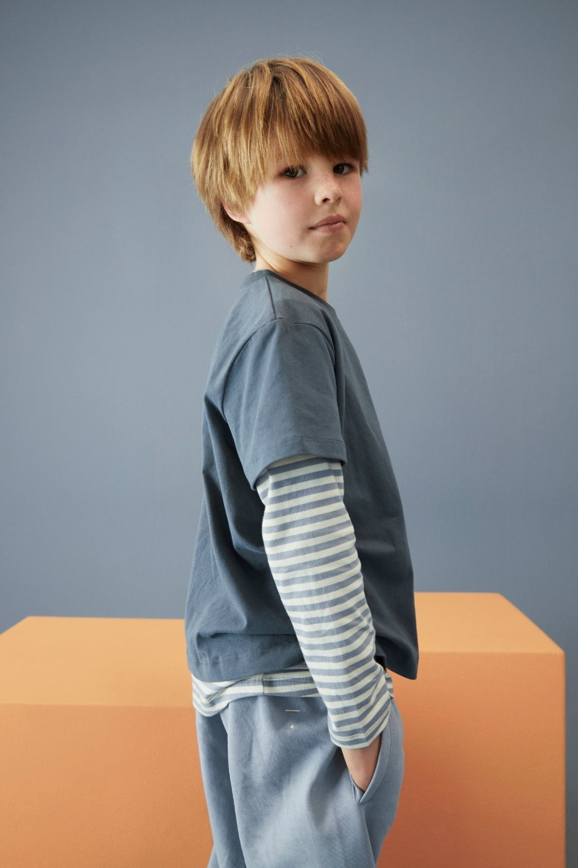 Gray Label -Sweatpants in Stone Grey ( taubenblau ) aus 100 % Biobaumwolle