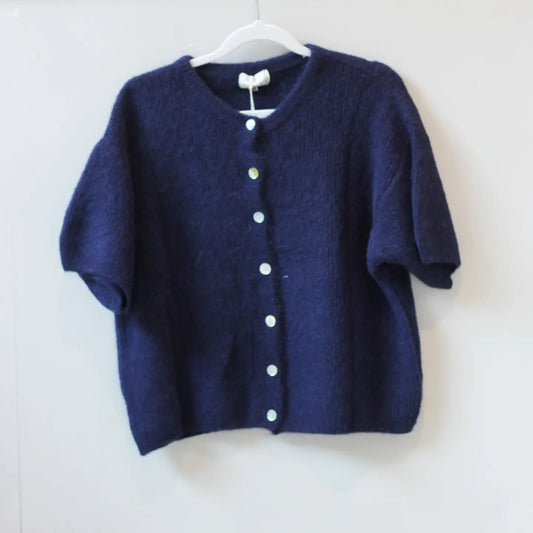 Stadtkinder - Strickjacke Kurzarm für Mums  in Navy Blue