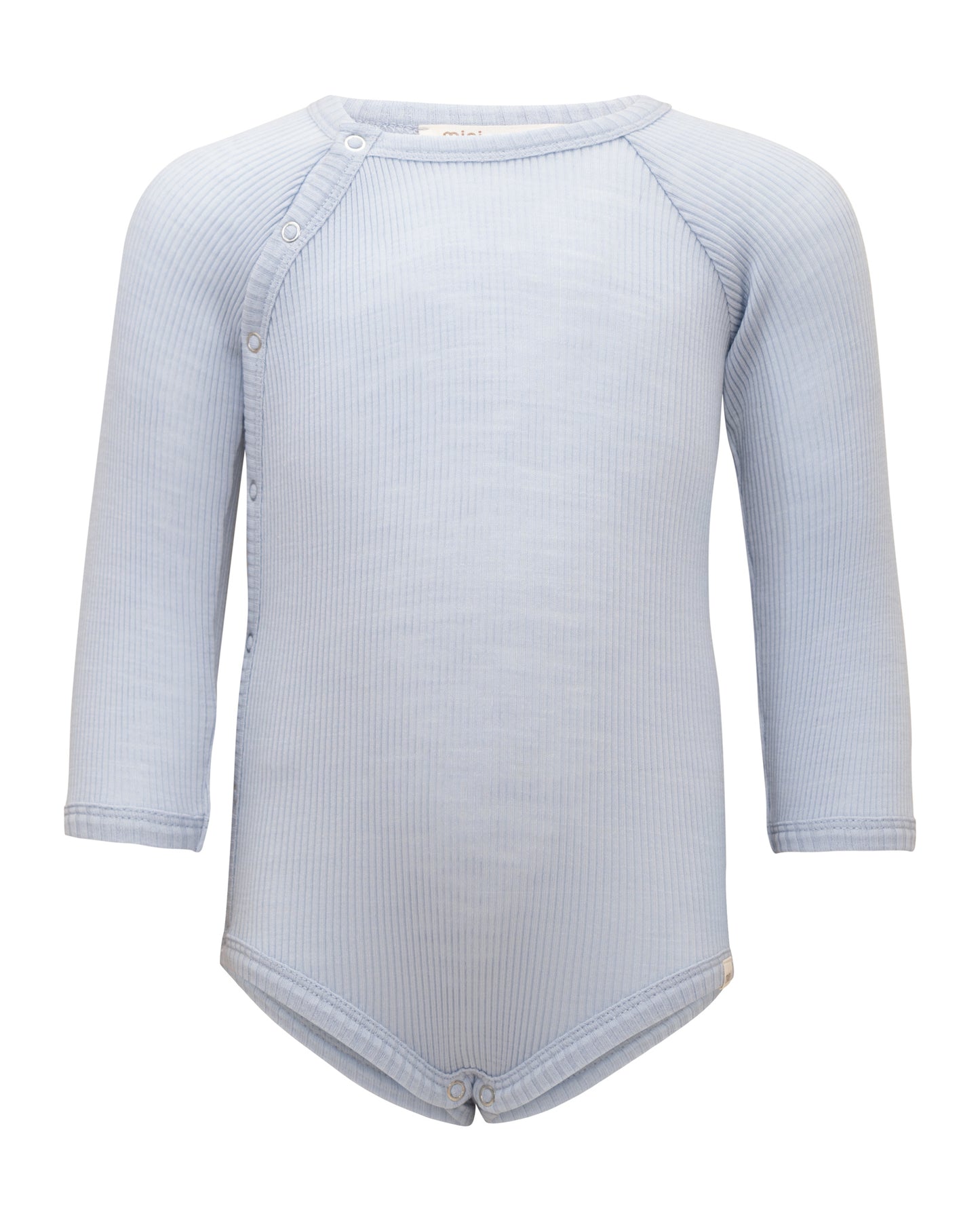 Minimalisma -  Ask Wickelbody aus 100 % Merinowolle in Frost Blue