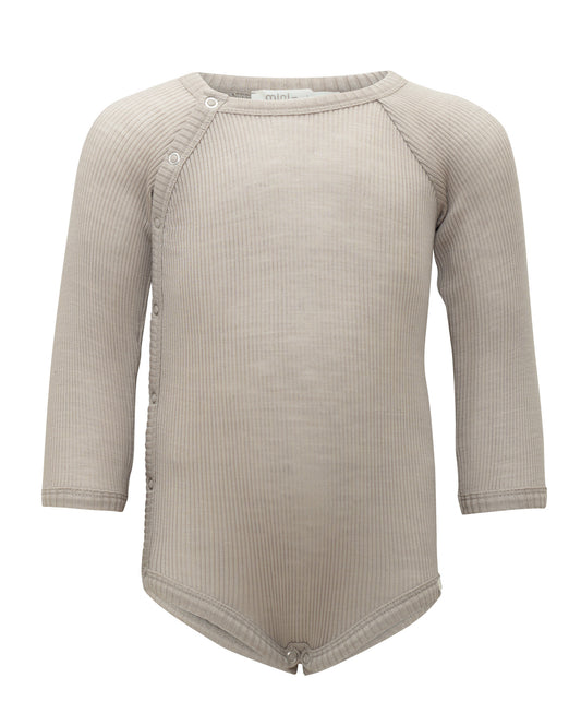 Minimalisma -  Ask Wickelbody aus 100 % Merinowolle in Beige Melange