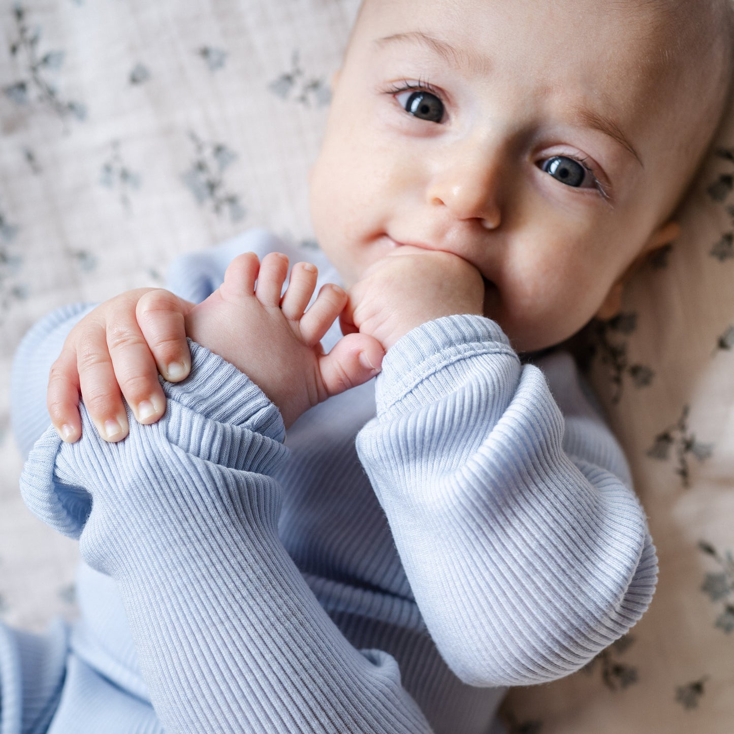 Minimalisma - Anwer Baby  Leggings aus 100 % Merinowolle in Frost Blue