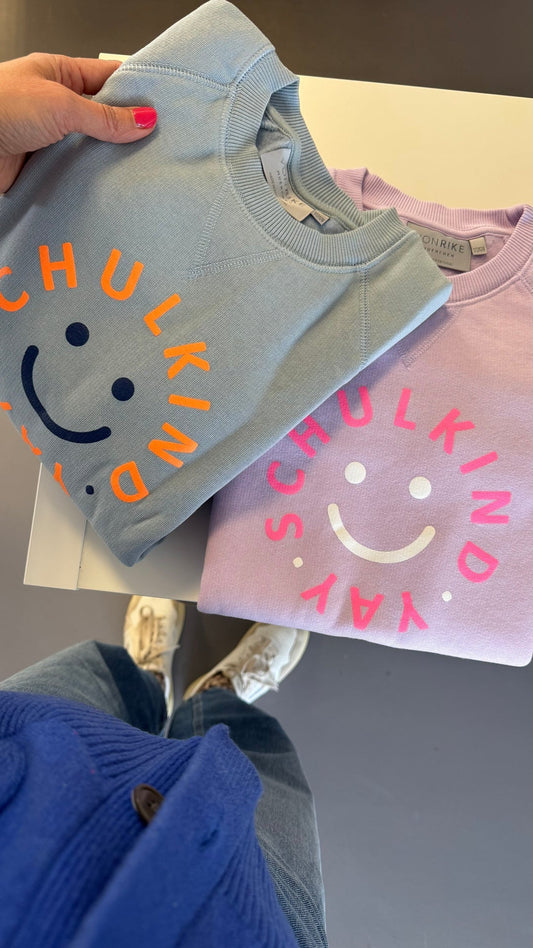 von Rike -  Schulkind Sweater limitiert für Girls in Flieder mit Rosa