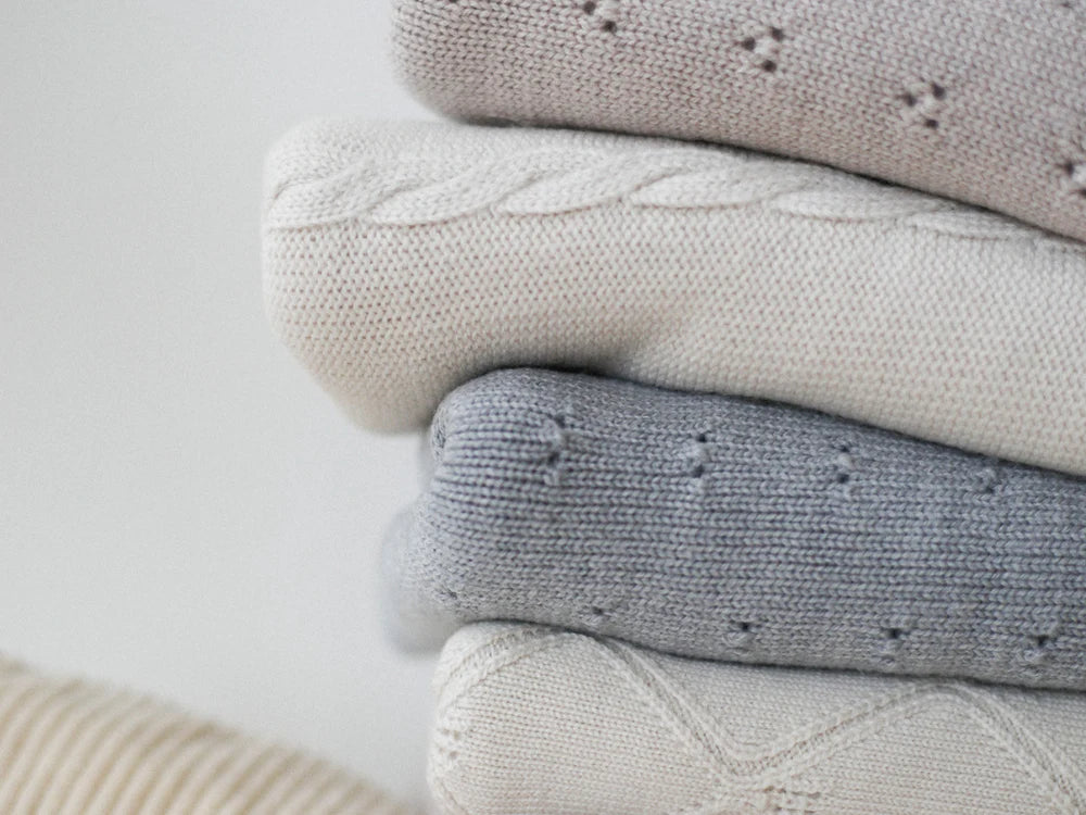 Lille Toni -Kuscheldecke 100 % Merino Ida in Camel Melange