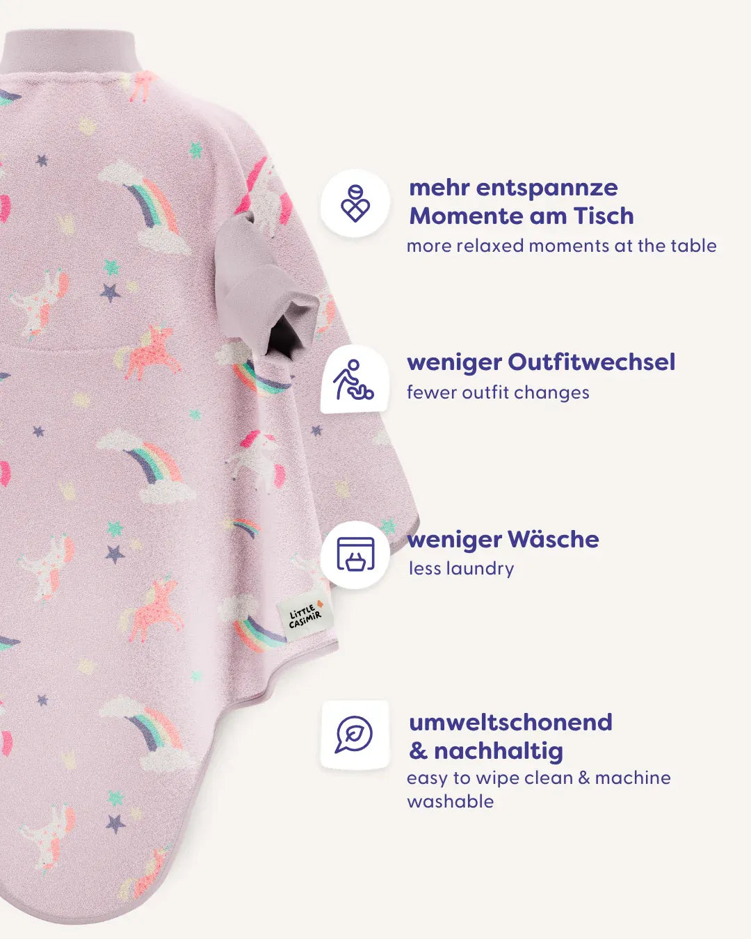 Little Casimir - Kinder Lätzchen Boo Rainbow NEW IN