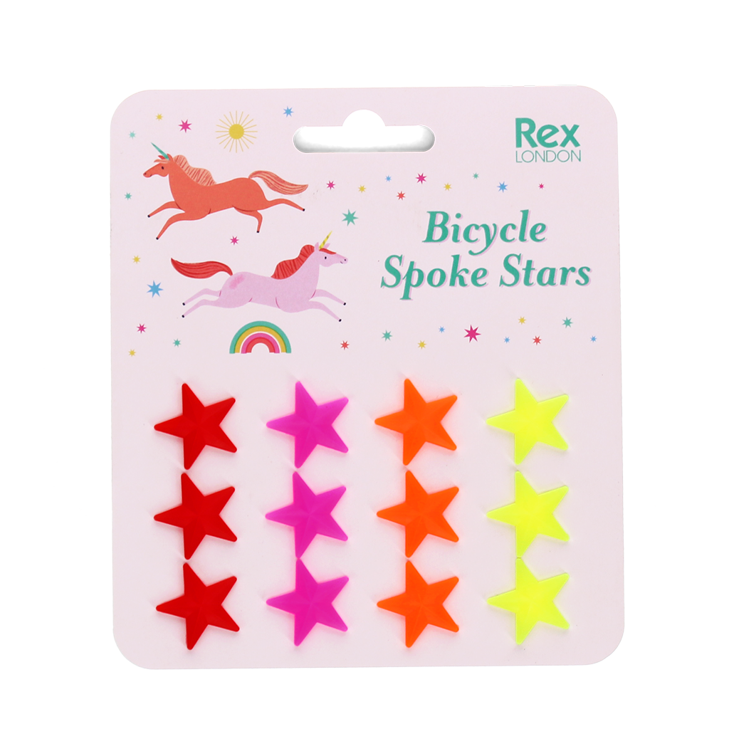 Rex London - bunte Fahrradspeicherclips Herzen bunt