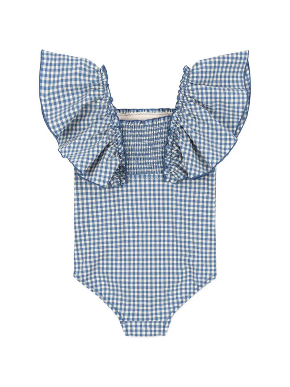 Konges Slojd -Fresia Badeanzug in vichy karo blau