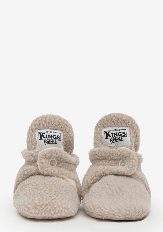 Kings & Rebels- Gamuza Babybooties in Teddy Beige