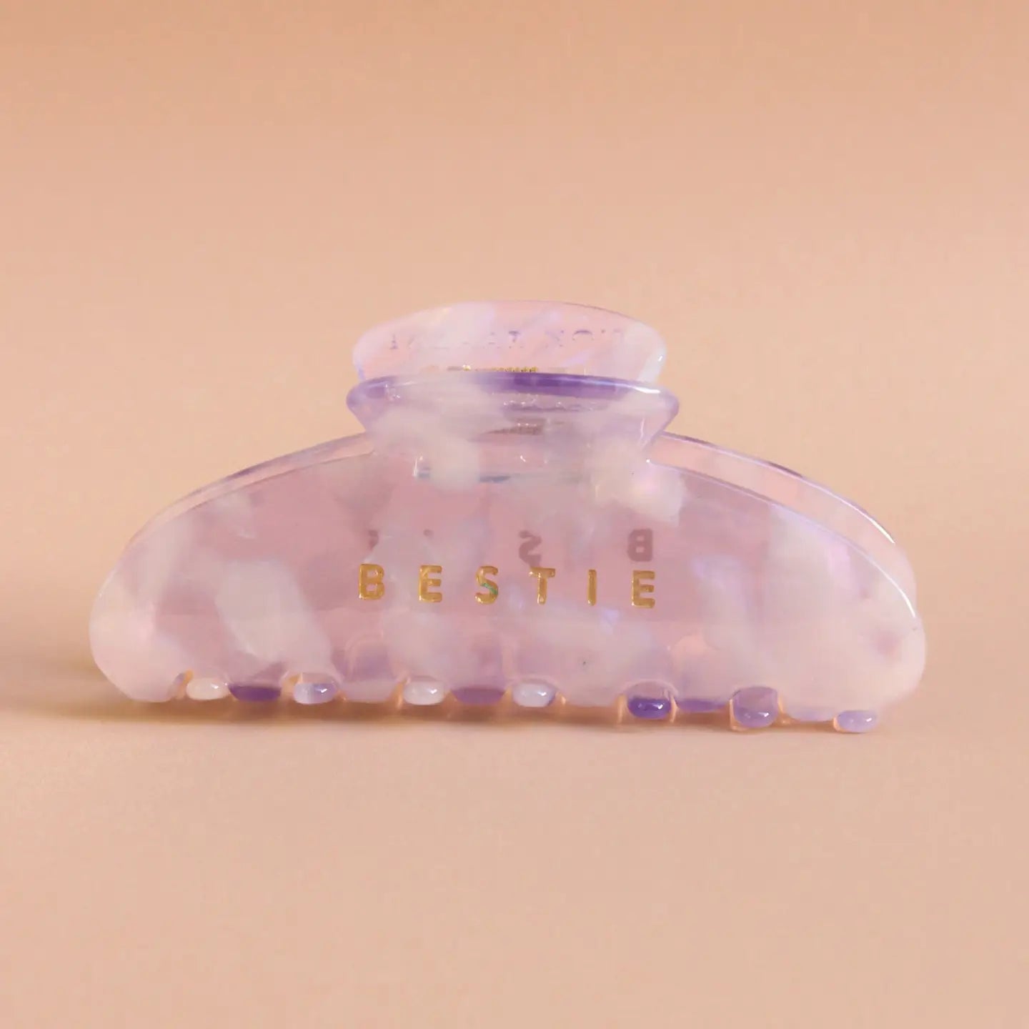 Stadtkinder - Haarspangen - Bestie in Lila transparent groß