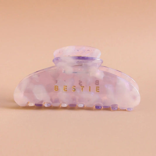 Stadtkinder - Haarspangen - Bestie in Lila transparent groß