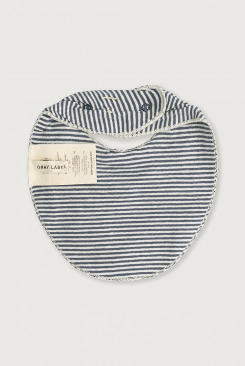 Gray Label - Baby Bib Halstuch in Blue Grey Cream aus 100 % Biobaumwolle Bandana