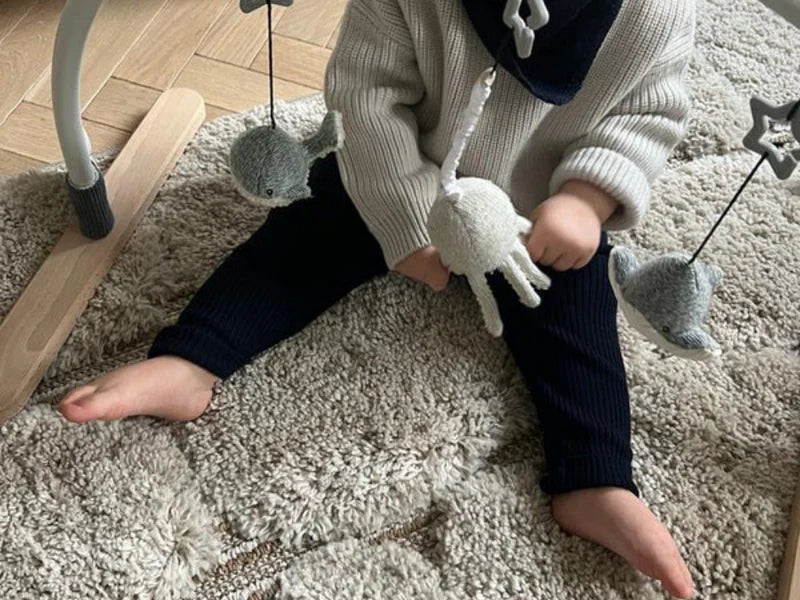 Lille Toni - Leggings Finn aus 100 % Merinowolle  in Sand Melange