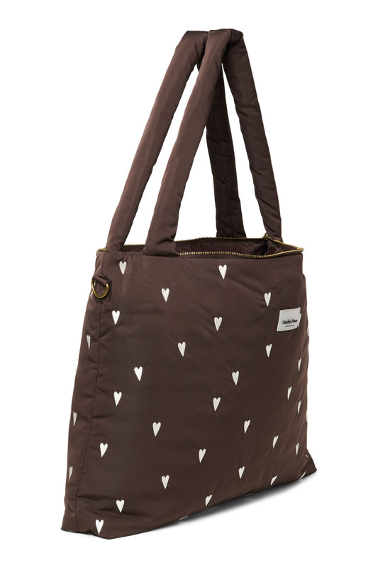 Studio Noos - Brown Puffy Mum Bag mit Herzen