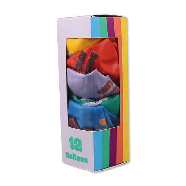 Ava & Yves - Schulkind Luftballons aus 100 % Naturkautschuk bunt 12 er Set