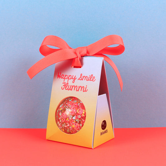 Ava & Yves - Glitzer Flummi Glitzer Smiles  neonpink