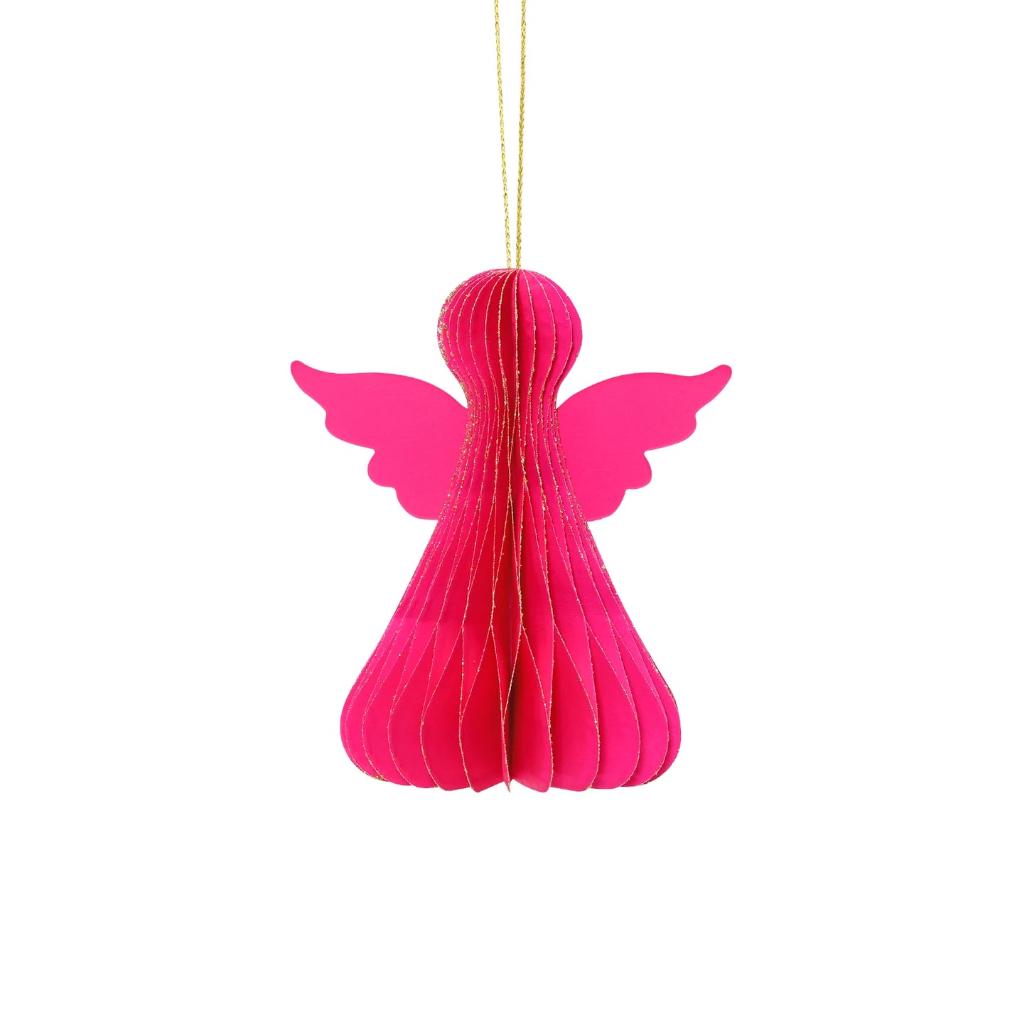 von Rike - Weihnachtsanhänger Engel in Neonpink