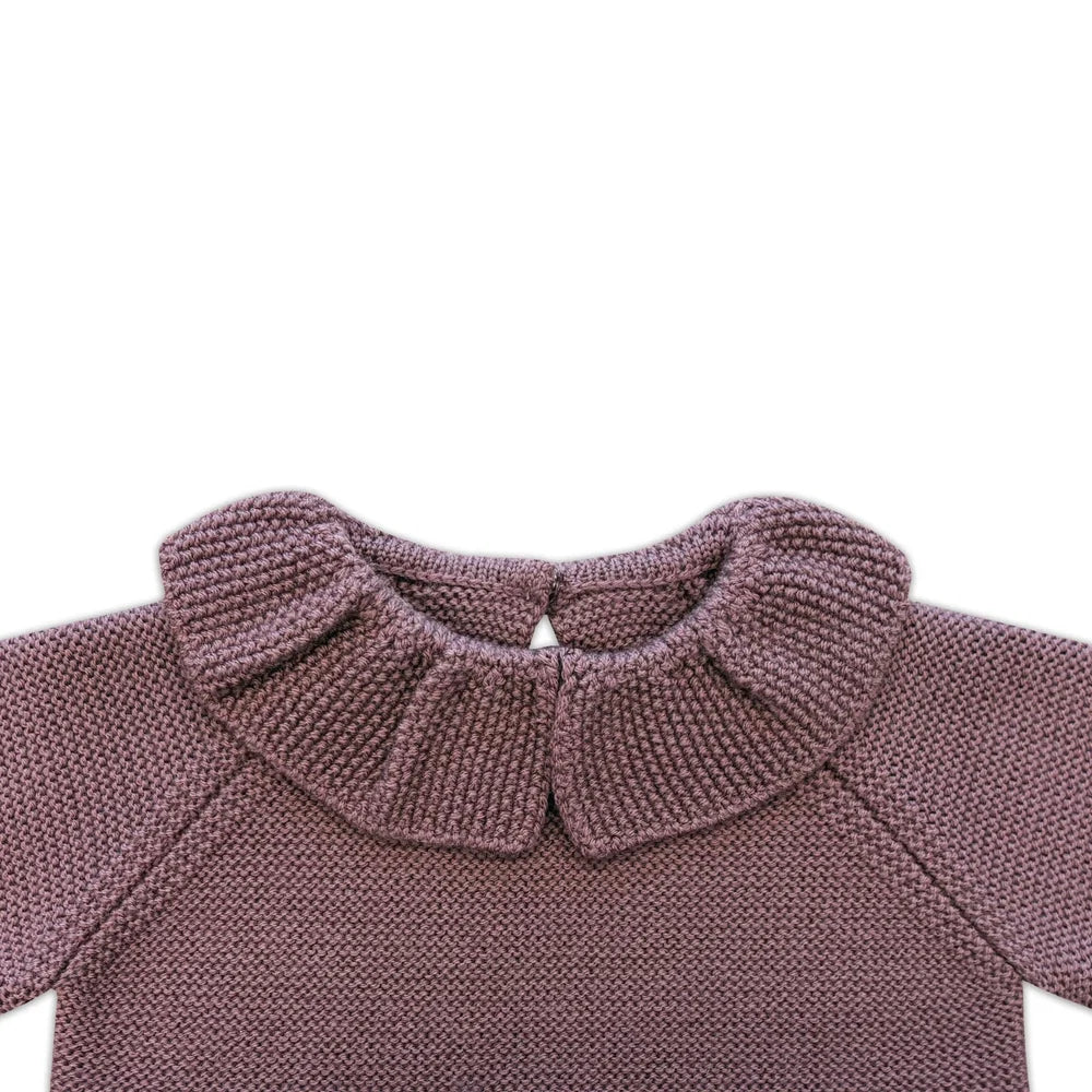 Lille Toni - Pullover Greta in Mauve  aus 100 % Merinowolle Neue Farbe der Saison AW26