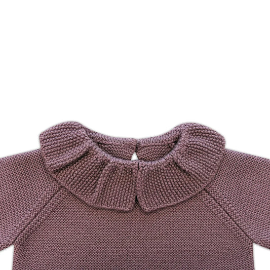 Lille Toni - Pullover Greta in Mauve  aus 100 % Merinowolle Neue Farbe der Saison AW26