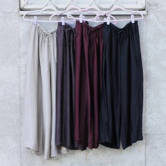 Stadtkinder - Satinhose in Dukelbraun in Onesize mit Gummizug PRE ORDER