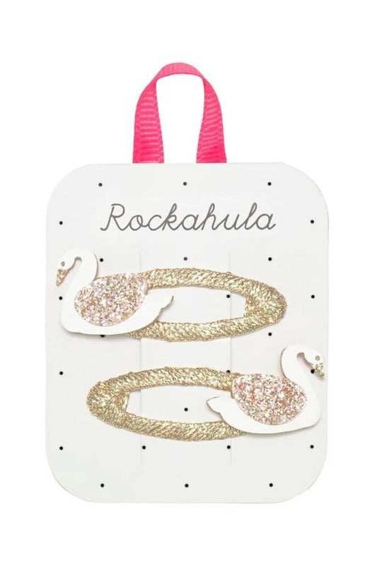 Rockahula -Haarspangen Schwäne Glitzer
