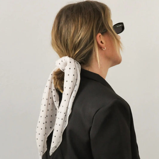 Stadtkinder - Dotstuch creme mit schwarzen Punkten in 90 x 90