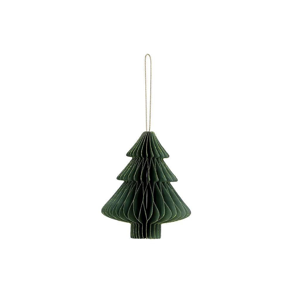 von Rike - Weihnachtsanhänger Baum in Olivegrün mit Glitzerkante