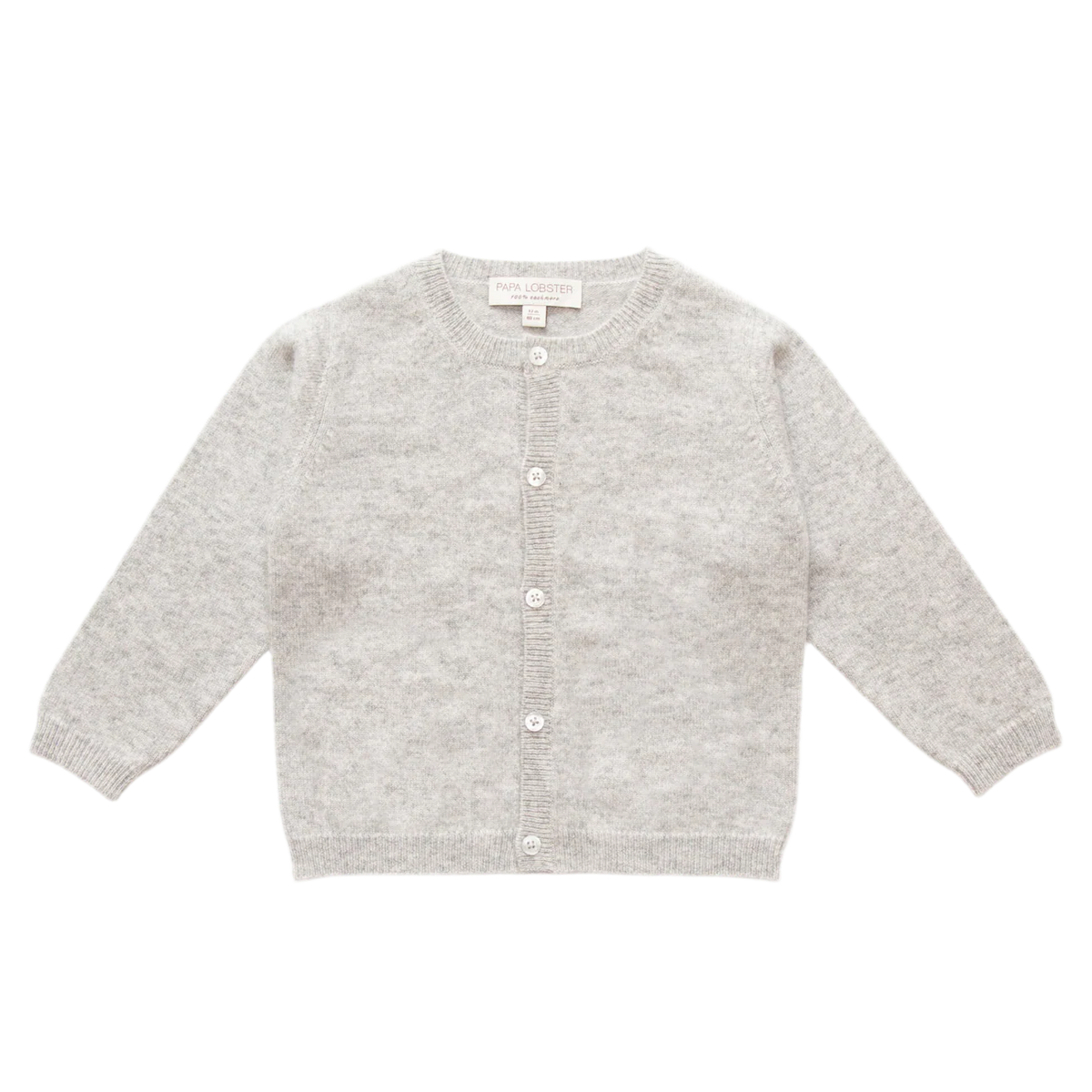 Papalobster - Kim Strickjacke mit Taschen aus 100 % Kaschmir in Schoko Melange