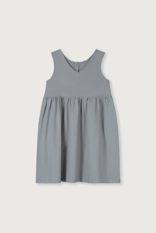 Gray Label - Trägerkleid in Stone Grey aus 100 % Biobaumwolle ( taubenblau )