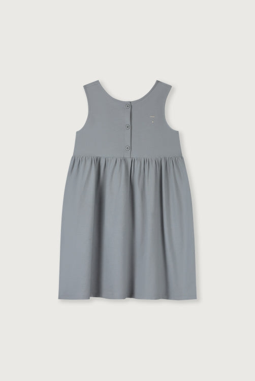 Gray Label - Trägerkleid in Stone Grey aus 100 % Biobaumwolle ( taubenblau )