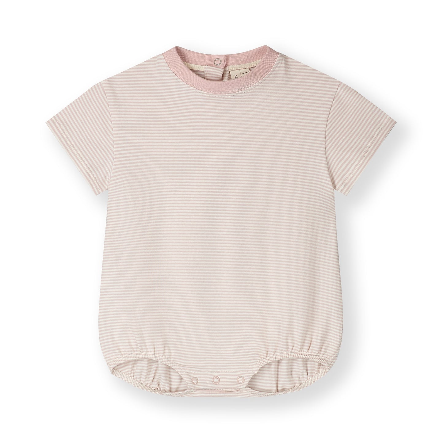 Gray Label - Oversize Body  Kurz in Faded Pink creme weiss gestreift 100 % Biobaumwolle