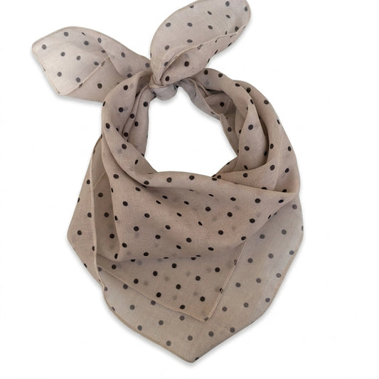 Stadtkinder - Dotstuch creme mit schwarzen Punkten in 90 x 90