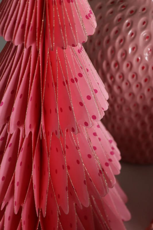 von Rike - Weihnachtsbaum mit Magnetverschluss in Rosa mit Punkten