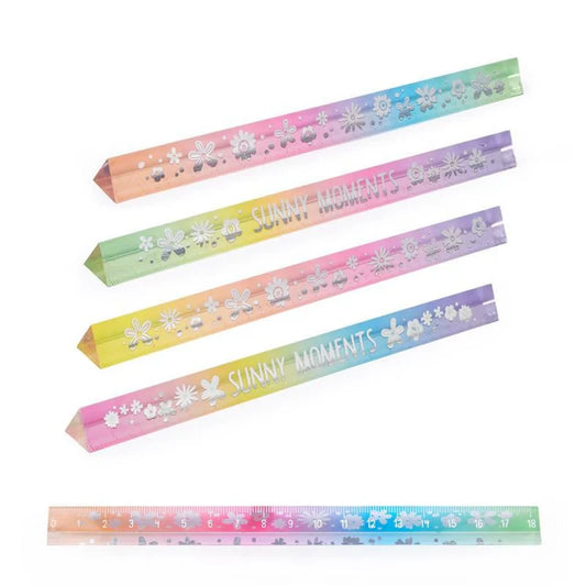 Trendhaus - Regenbogen Lineal 18cm aus Acryl