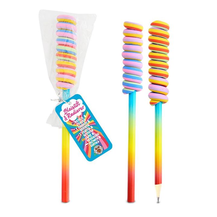 Trendhaus - Lollipop Bleistift mit Radiergummi