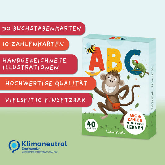 Rüsselfuchs - Kartenset ABC-Karten und Zahlenkarten