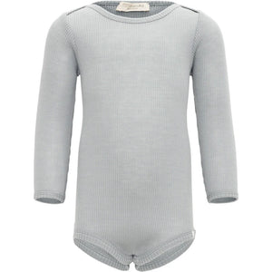 Bild in Slideshow öffnen, Minimalisma - Alaska Body Langarm aus 100 % Merinowolle in Light Grey
