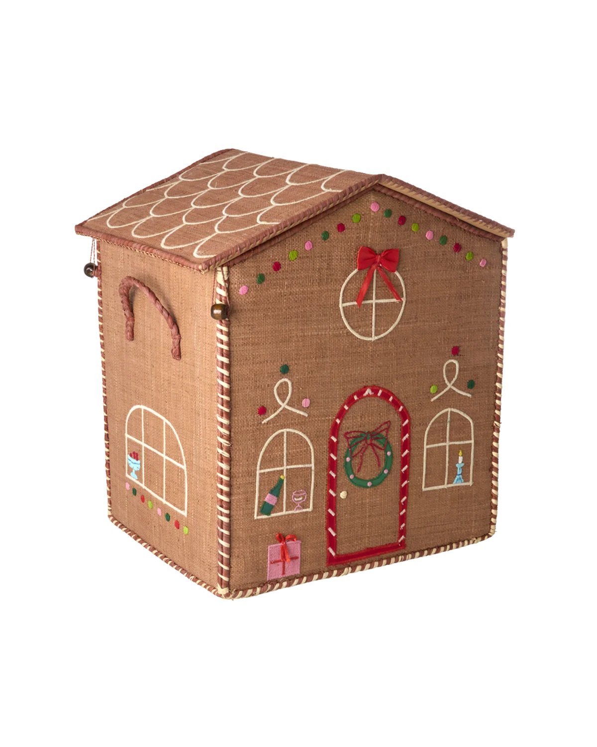 Rice - Raffia Aufbewahungskorb Lebkuchenhaus groß PRE ORDER