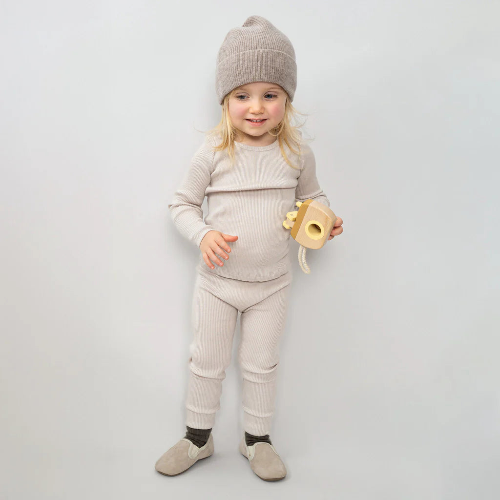 Minimalisma - Bieber Leggings in Ecru mitwachsend