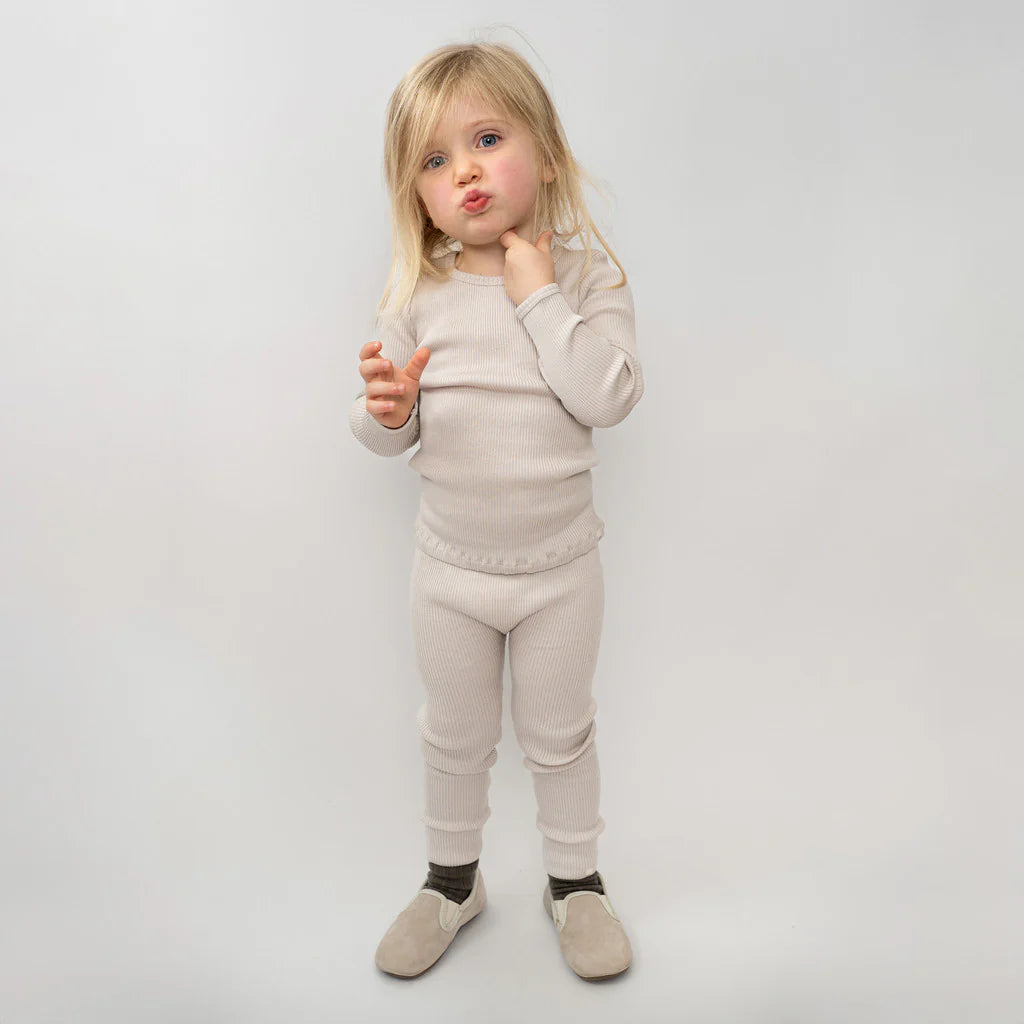 Minimalisma - Bieber Leggings in Ecru mitwachsend