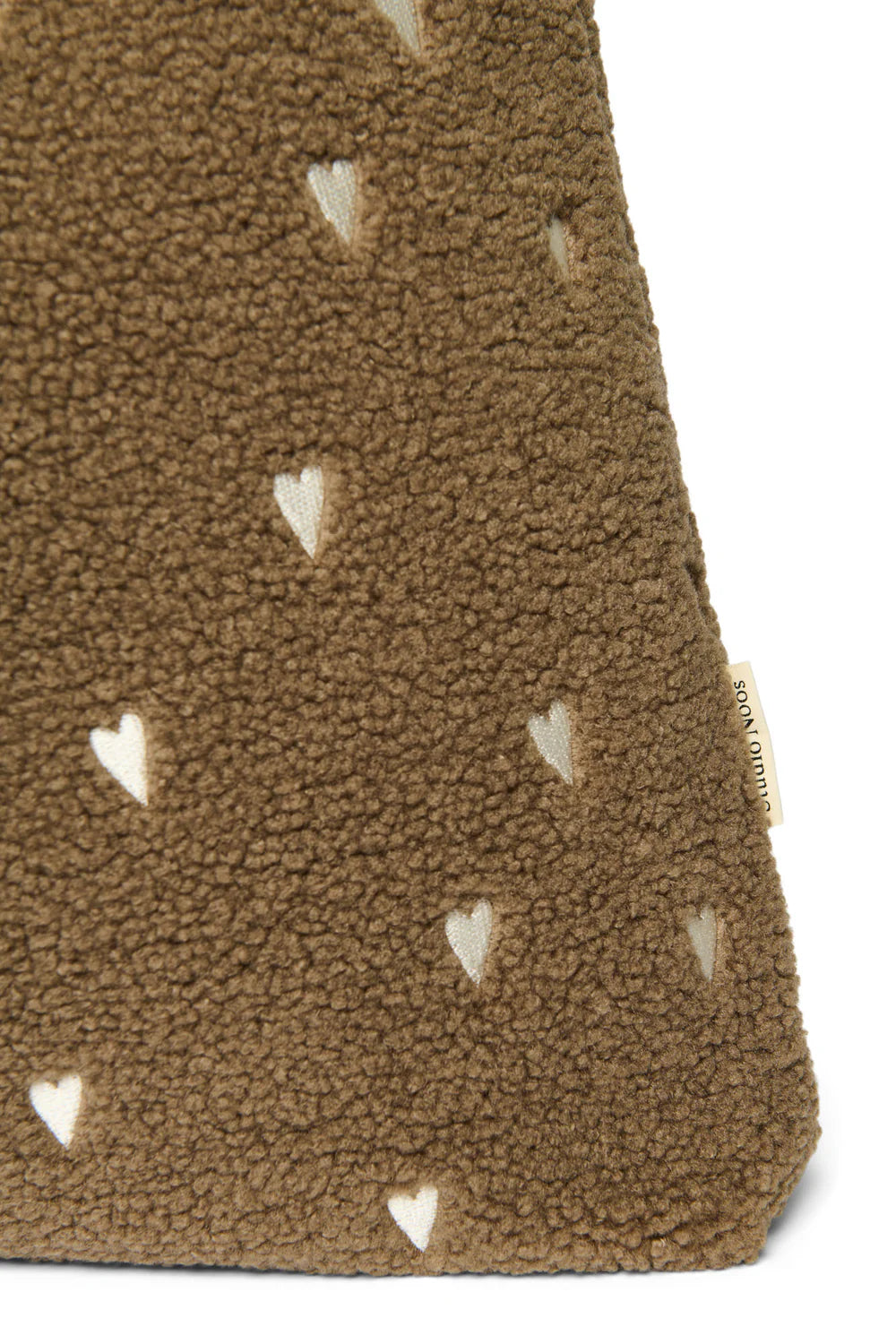 Studio Noos - Mom Bag Teddy Brown mit bestickten weissen Herzen Limitiert
